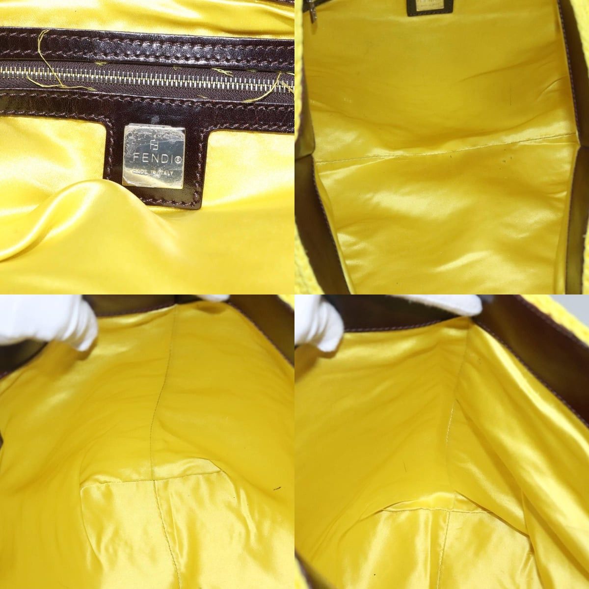 Fendi FENDI Shoulder Bag Wool Yellow Size ONE SIZE - 11 Thumbnail
