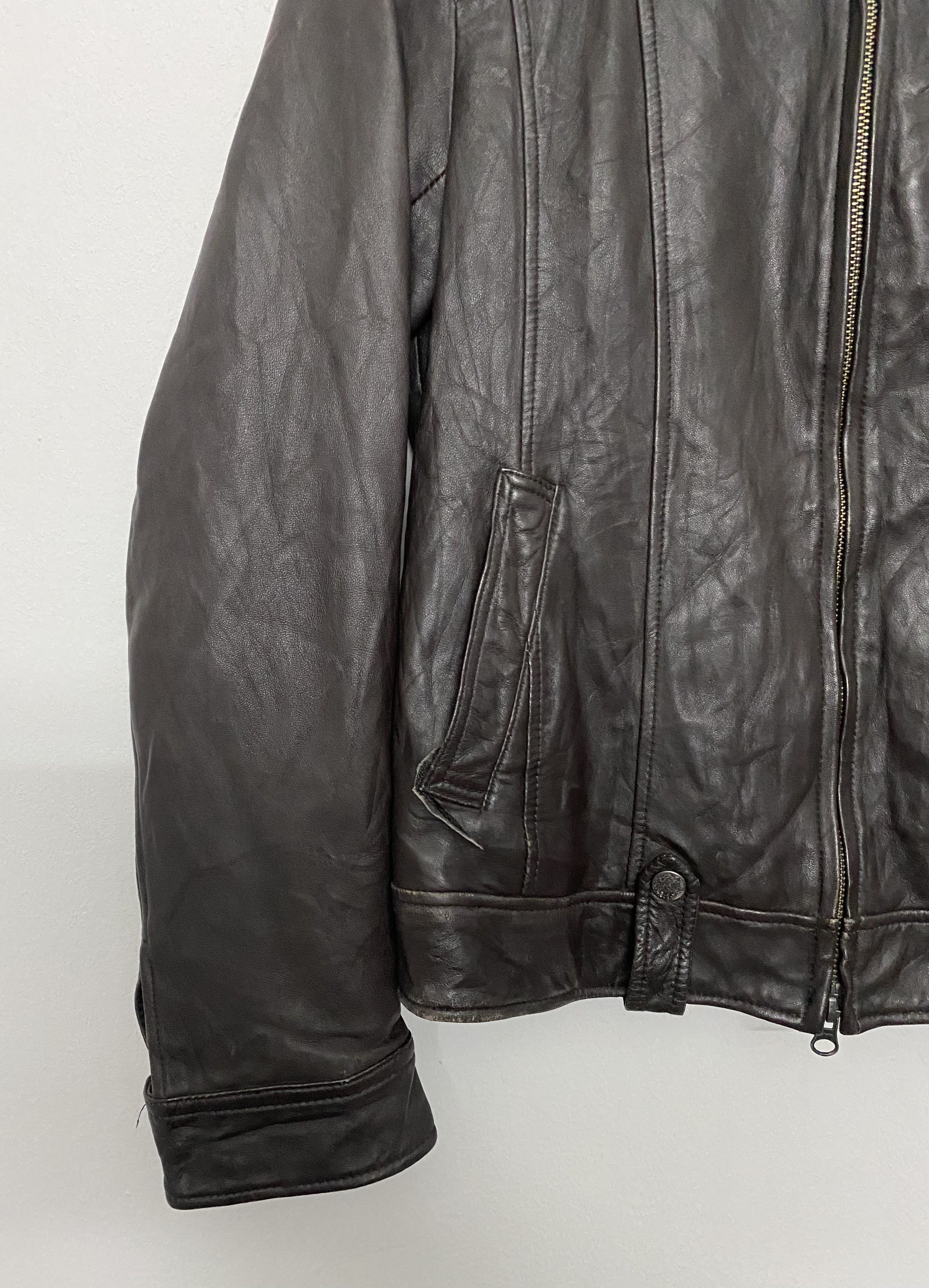 Michel Klein Michel Klein Homme Paris Sheepskin Leather Biker Jacket Size US S / EU 44-46 / 1 - 5 Thumbnail