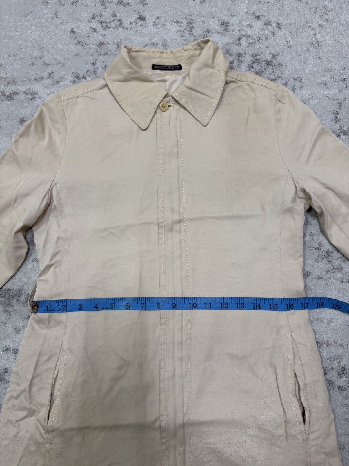Vintage Ined composition see attached label Trenche Coat Long Jacket Size S / US 4 / IT 40 - 19 Thumbnail