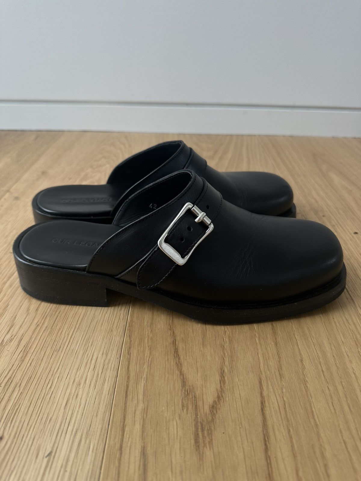 Our Legacy Camion Mules Black Size 42