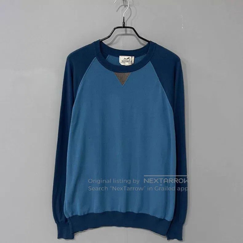 Hermes Hermes Contrast Panel Wool Knit Top Size US XL / EU 56 / 4 - 1 Thumbnail