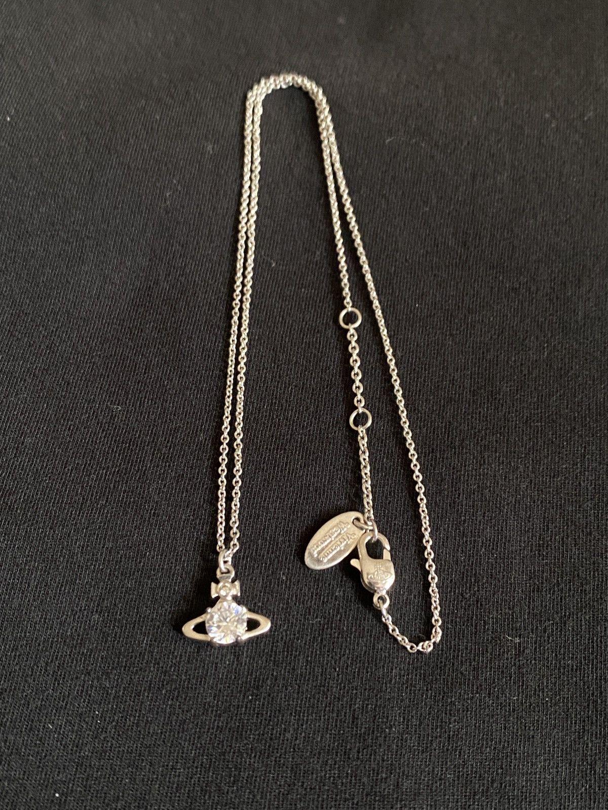 image of Vivienne Westwood Reina Orb Gem Necklaces in Silver, Men's