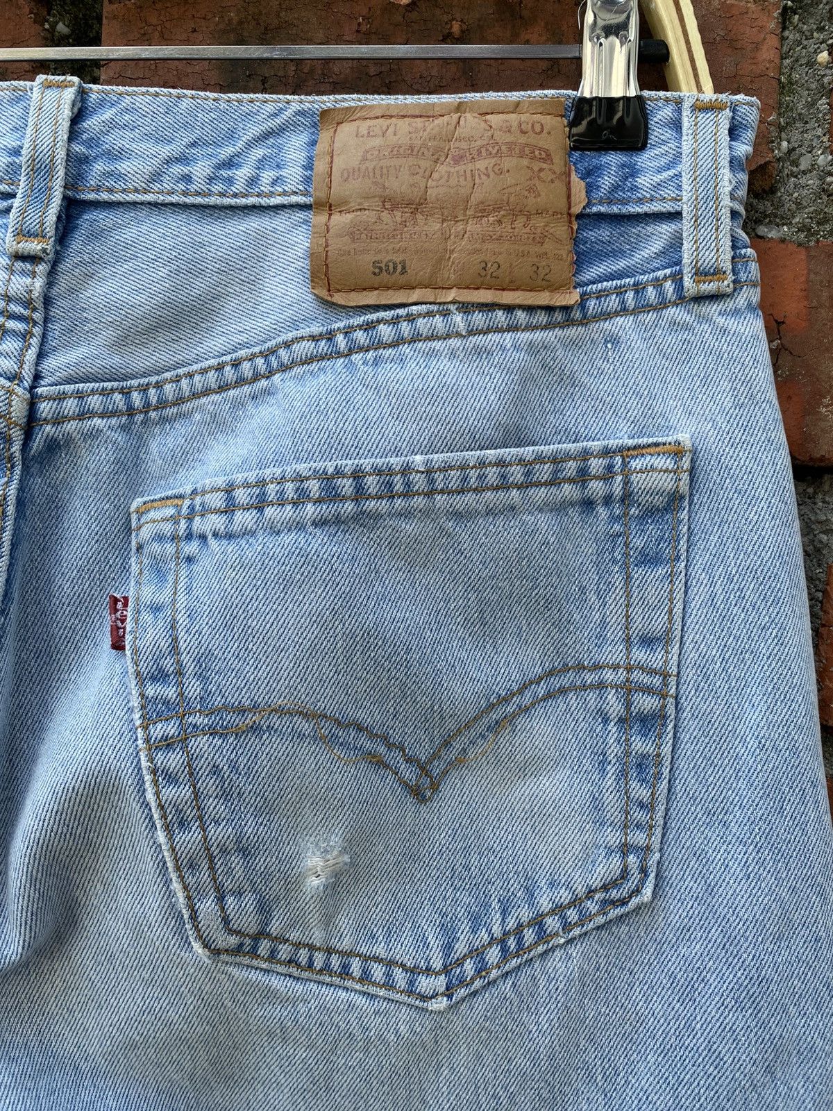 Levi's Vintage Clothing × Vintage W32x31.5 Vinatge levi's 501 made in USA faded 90s distressed Size US 32 / EU 48 - 7 Thumbnail