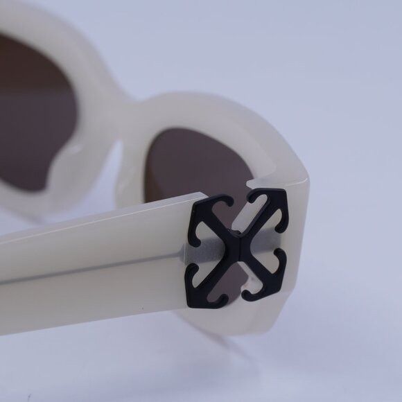 Off-White Off-White OERI14E PALMER 6164 Sunglasses Beige Oval Frame Size ONE SIZE - 10 Thumbnail