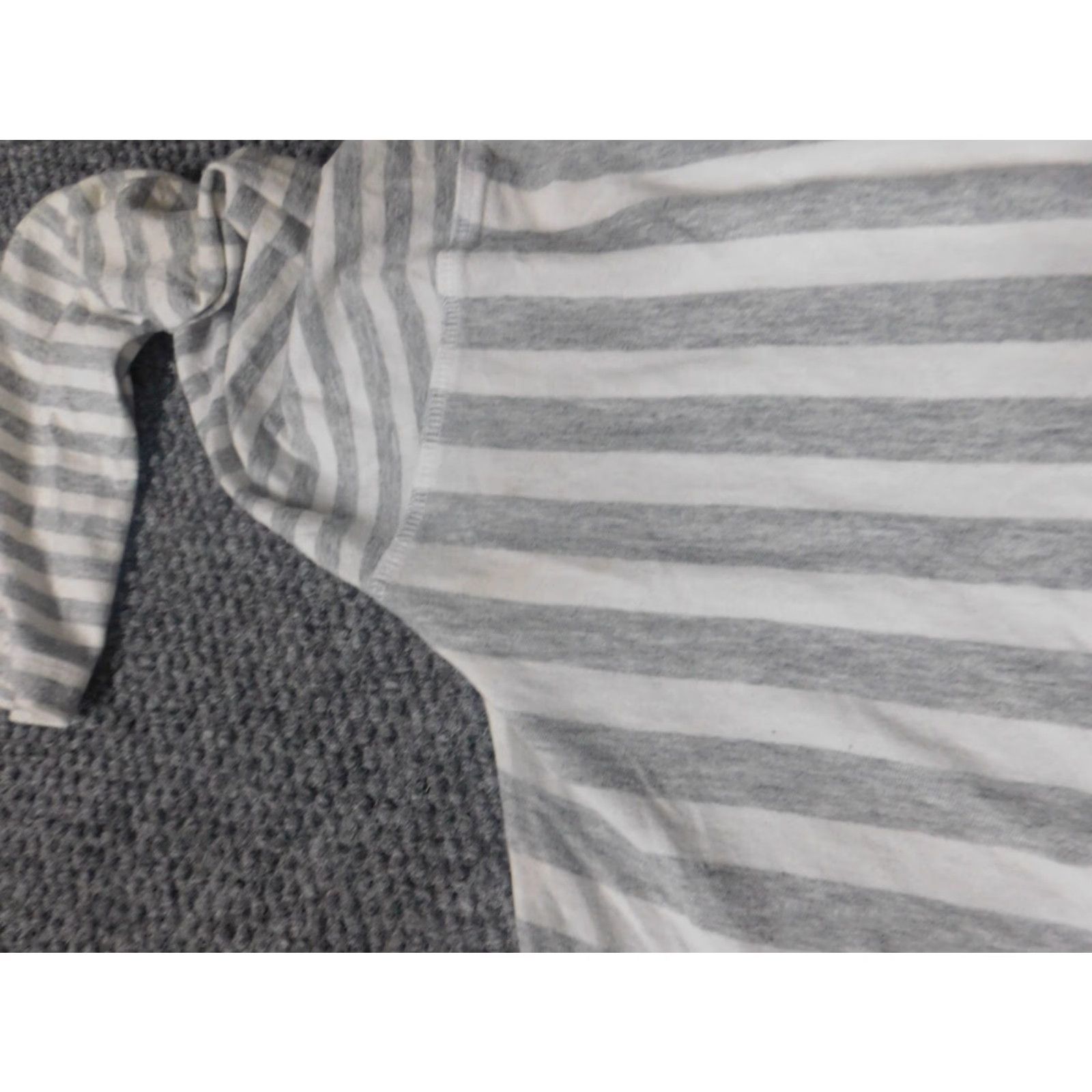 Victoria's Secret Victoria's Secret Womens Blouse Tunic Shirt Gray Stretch Striped Pullover Casual Long Sleeve Size L Size L / US 10 / IT 46 - 5 Thumbnail