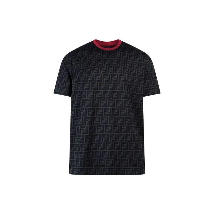 Fendi Fendi FW22 Black Graphic Trim Short Sleeve T-Shirt -2507 Size US L / EU 52-54 / 3 - 2 Thumbnail