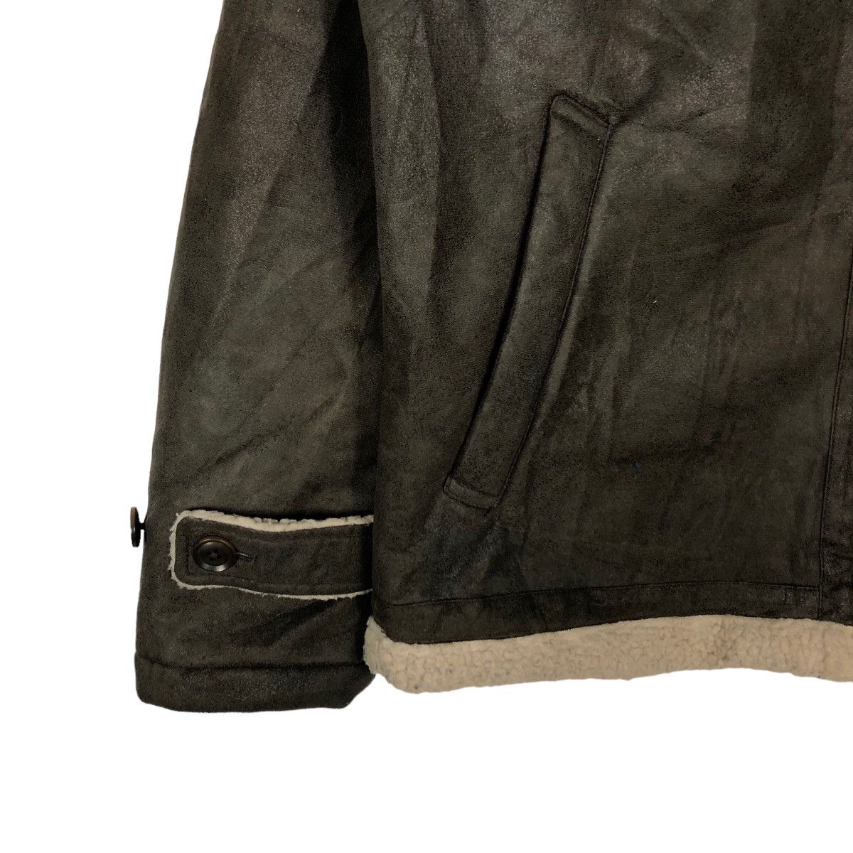 Japanese Brand 🔥90’s VINTAGE SOFT LEATHER JACKET SHERLING UNIQLO JAPAN Size US XL / EU 56 / 4 - 4 Thumbnail