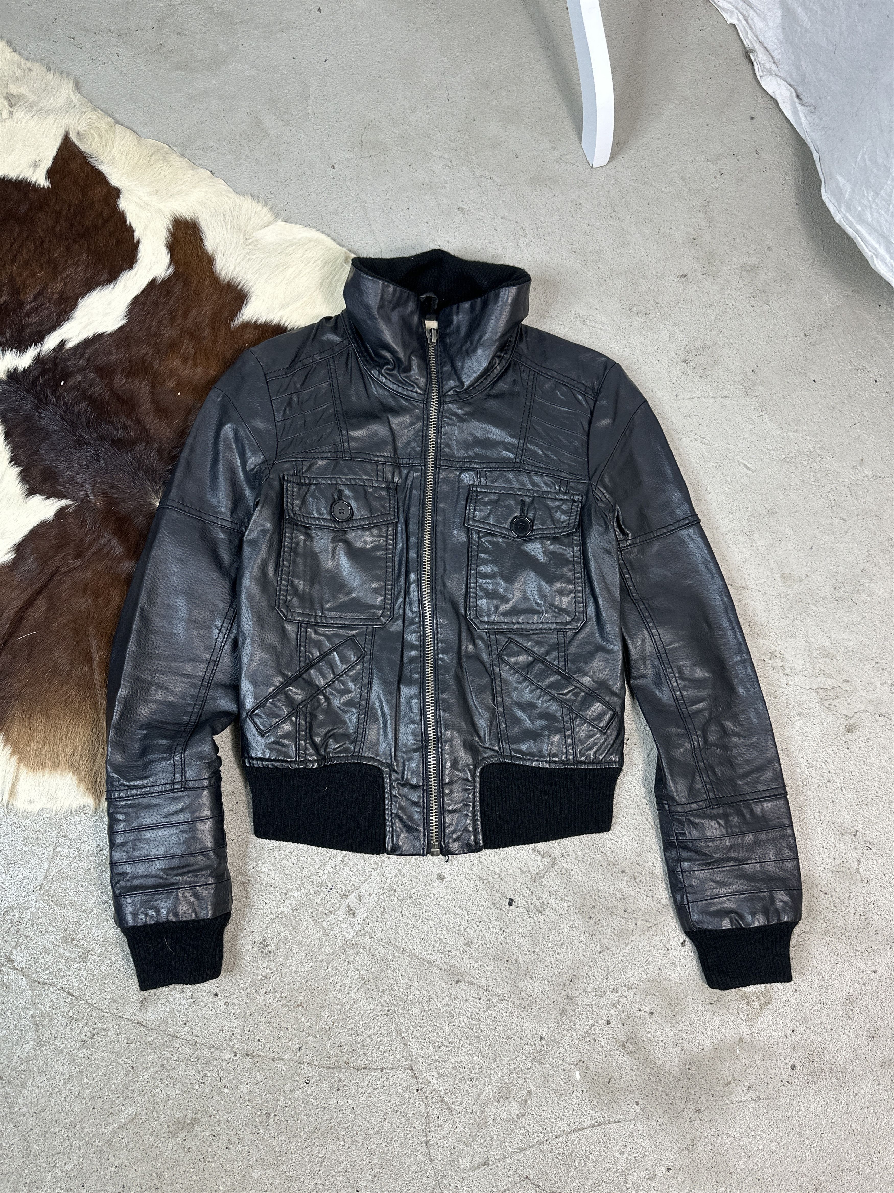 Vintage Vintage Avant-Garde Leather Jacket Size S / US 4 / IT 40 - 1 Thumbnail