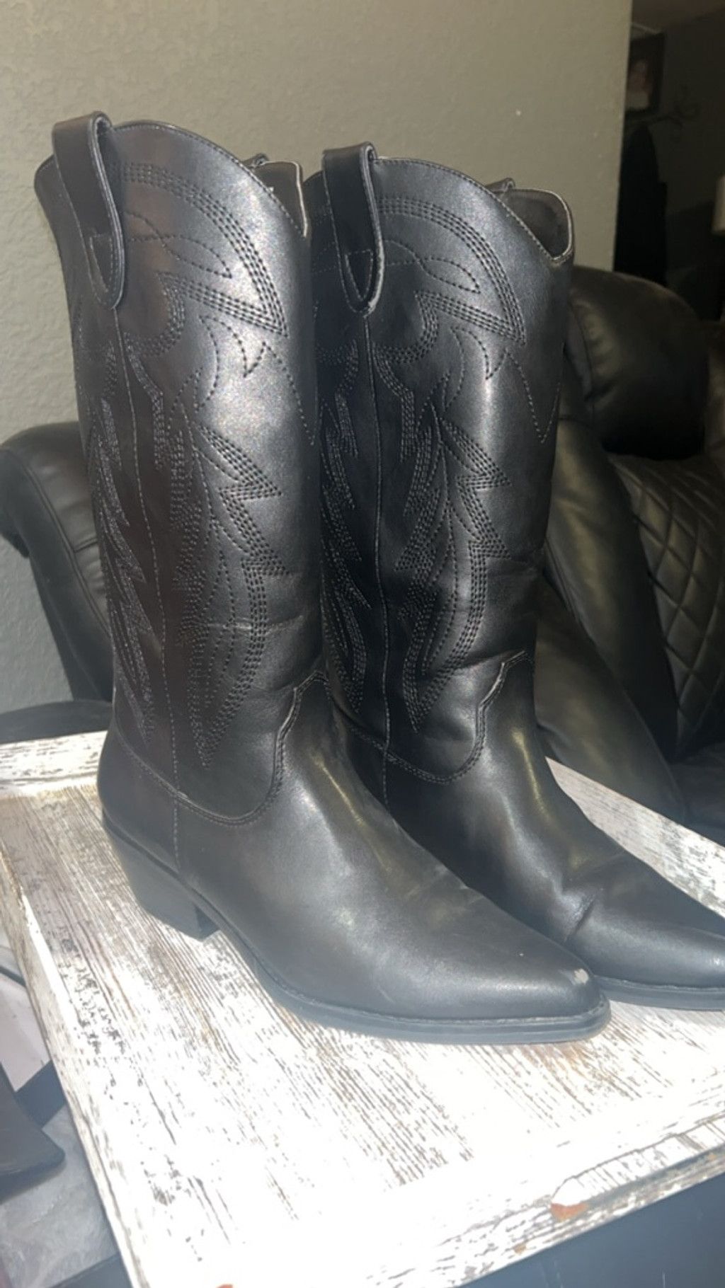 The Unbranded Brand Madden Girl Black Heeled Boots Size 10 Size US 10 / IT 40 - 2 Thumbnail