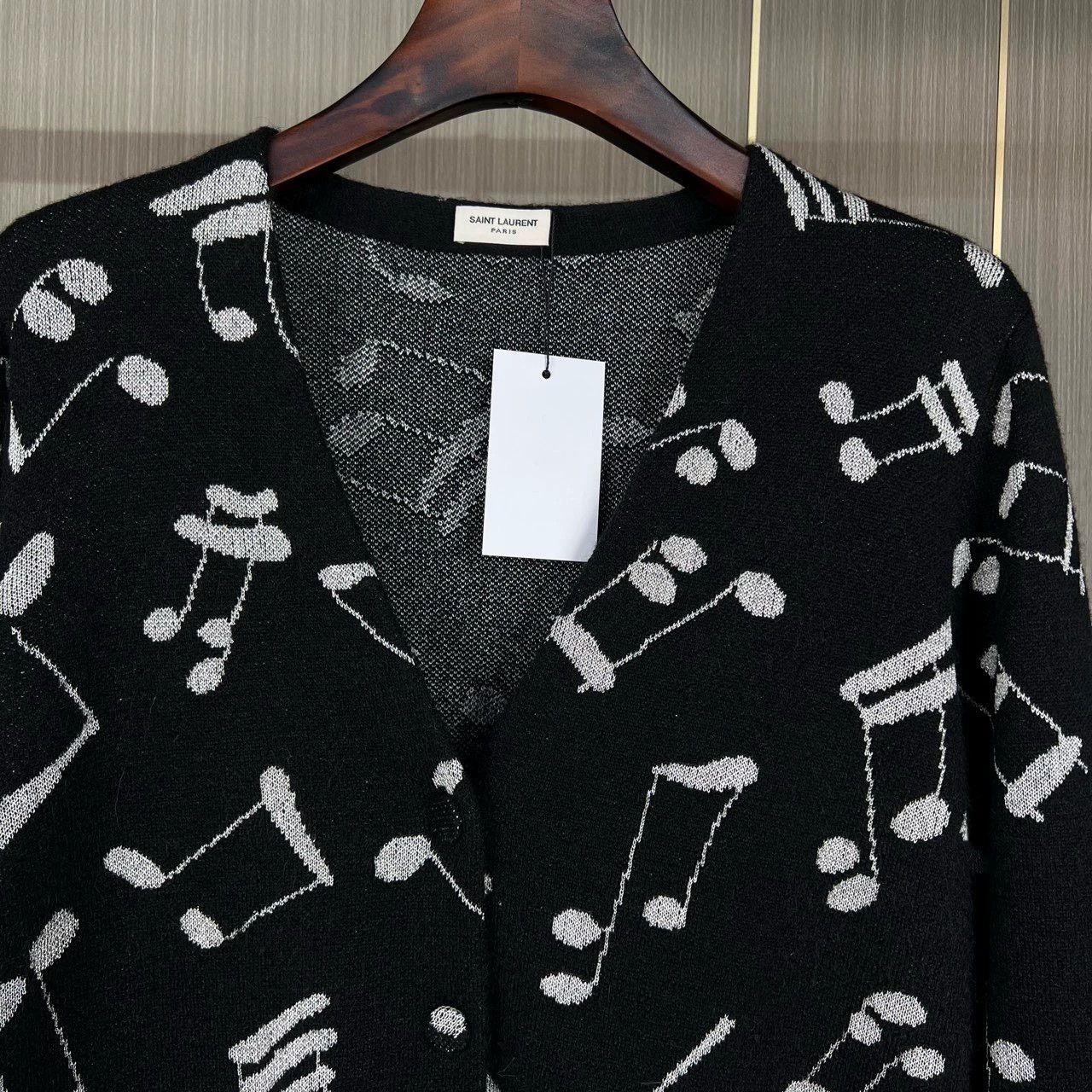 Saint Laurent Paris Saint Laurent Paris Music note cardigan sweater-2505 Size US S / EU 44-46 / 1 - 3 Thumbnail