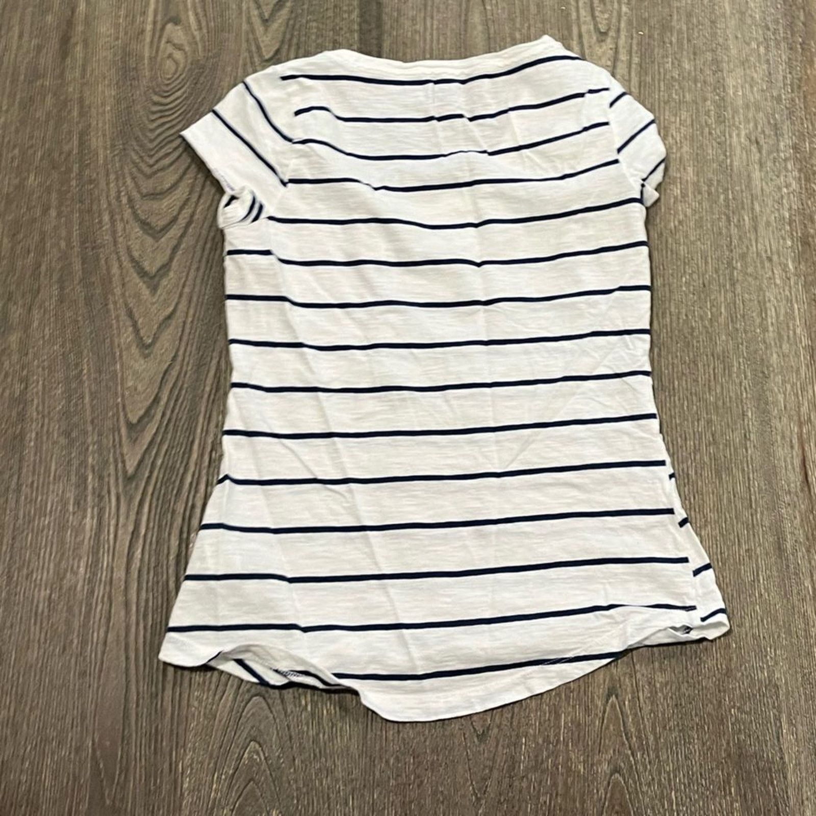 Vintage Maurices 24/7 Dawson Striped Drop Shoulder Tee Size S Size S / US 4 / IT 40 - 2 Thumbnail