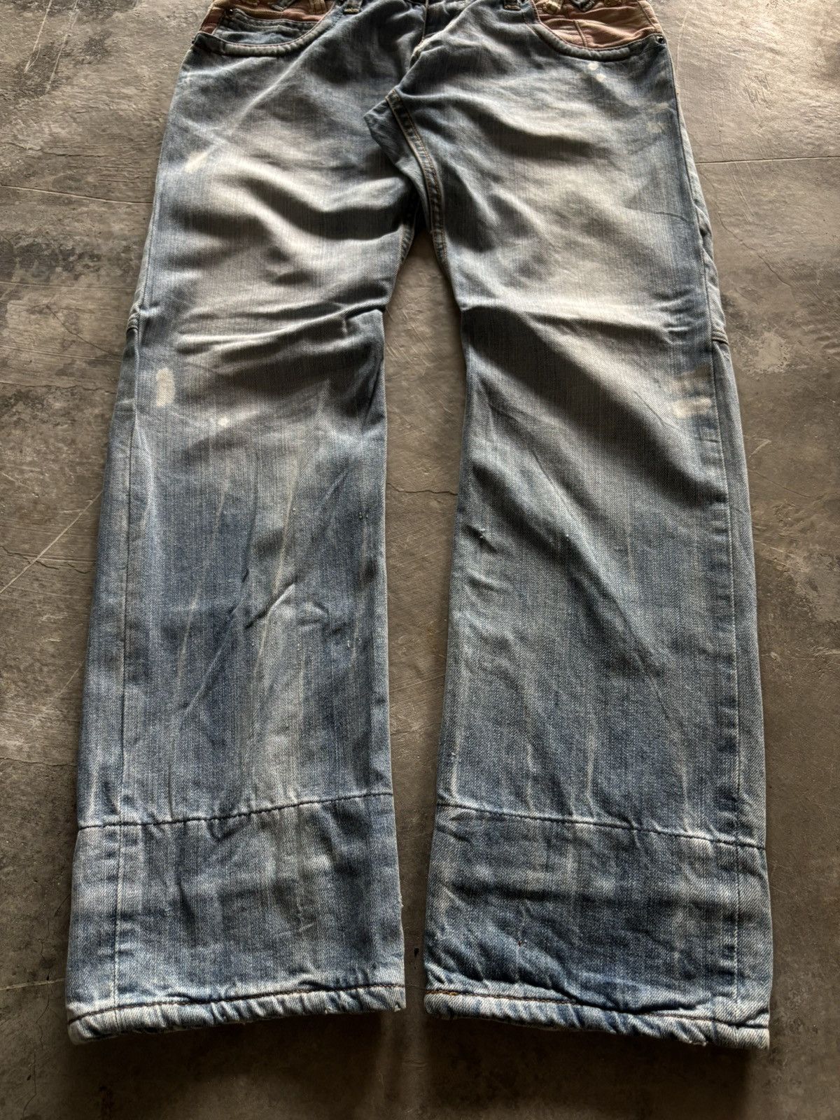 Hysteric Glamour DOUBLE WAIST dominate stone washed punk flannel layered rock Size US 32 / EU 48 - 2 Thumbnail