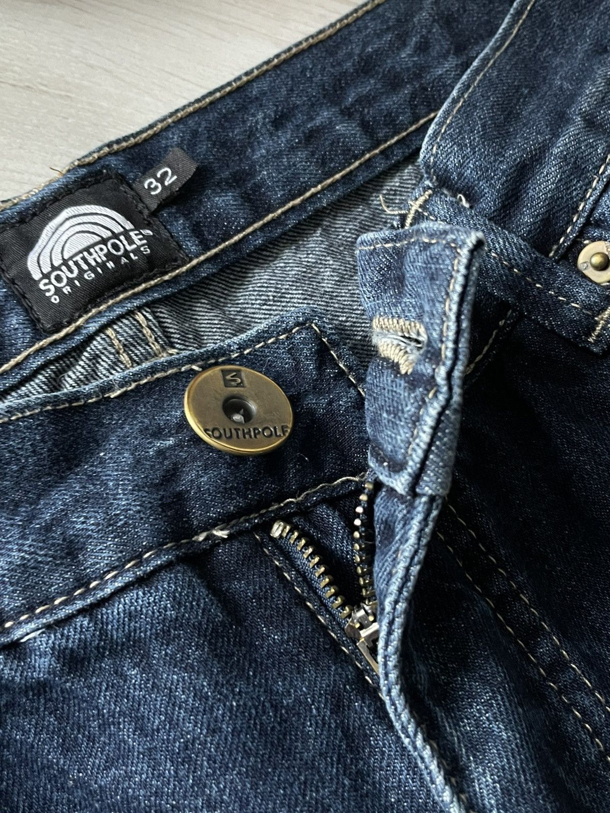 Southpole Vintage Y2K Southpole Denim Jeans 00’s Big Logo Blue RARE Size US 32 / EU 48 - 8 Thumbnail