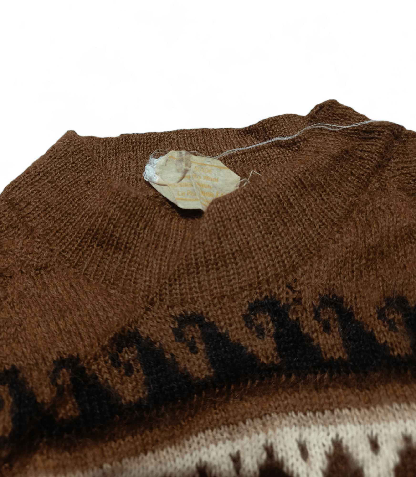 Other Vintage 40s 50s Hand Made Knit Wool Crewneck Sweater Size US M / EU 48-50 / 2 - 6 Thumbnail