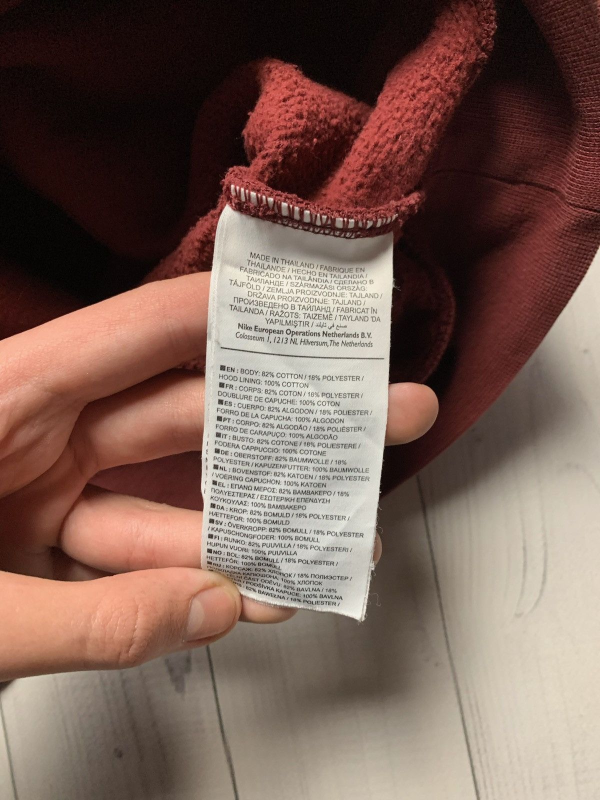 Nike × Vintage Vintage Nike AS Roma soccer hoodie size S Size US S / EU 44-46 / 1 - 5 Thumbnail