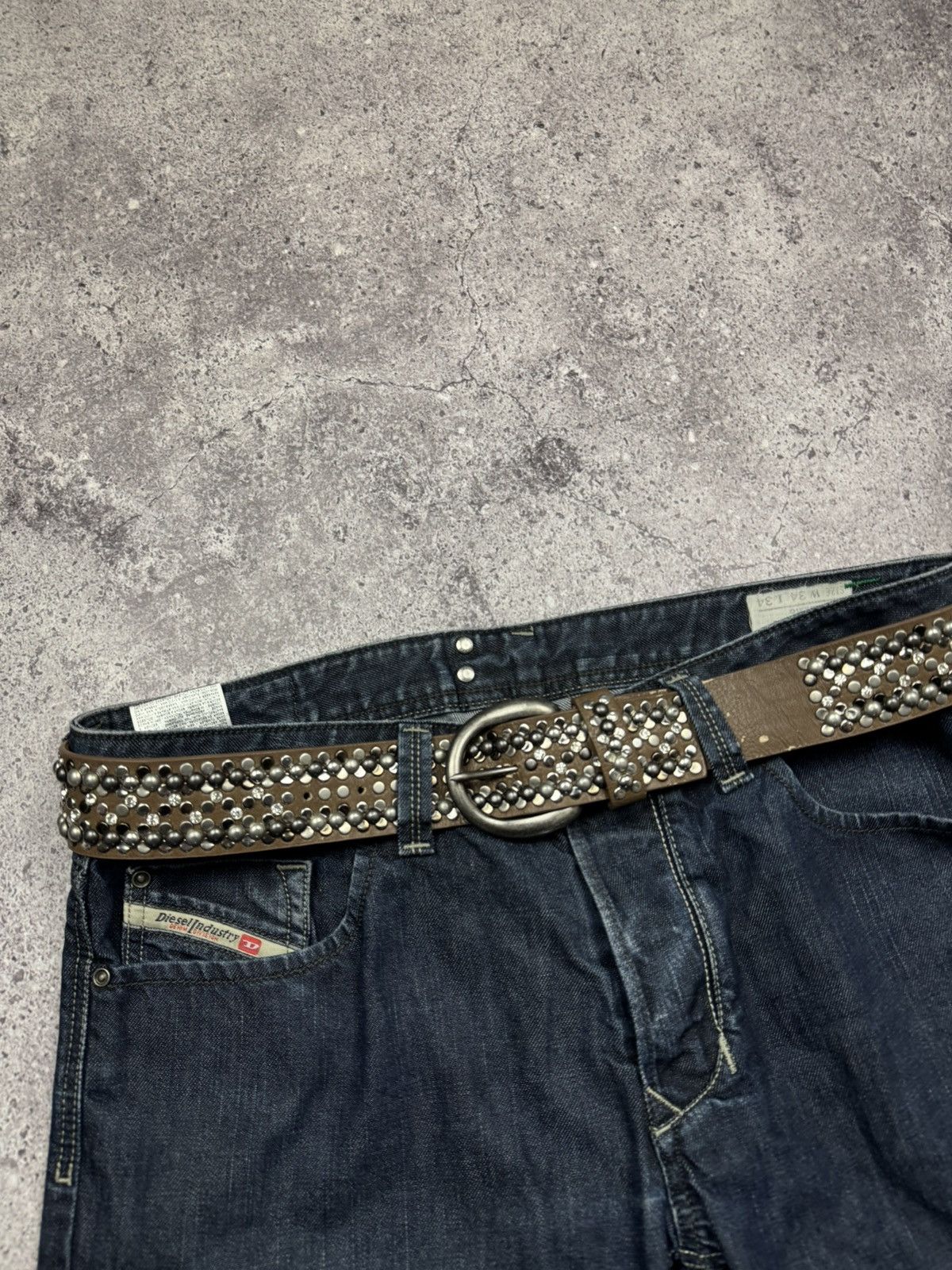 Japanese Brand 00ʼS NUMBER NINE STYLE JAPAN STUDDED Y2K BELT ARCHIVE BLACK Size ONE SIZE - 2 Thumbnail