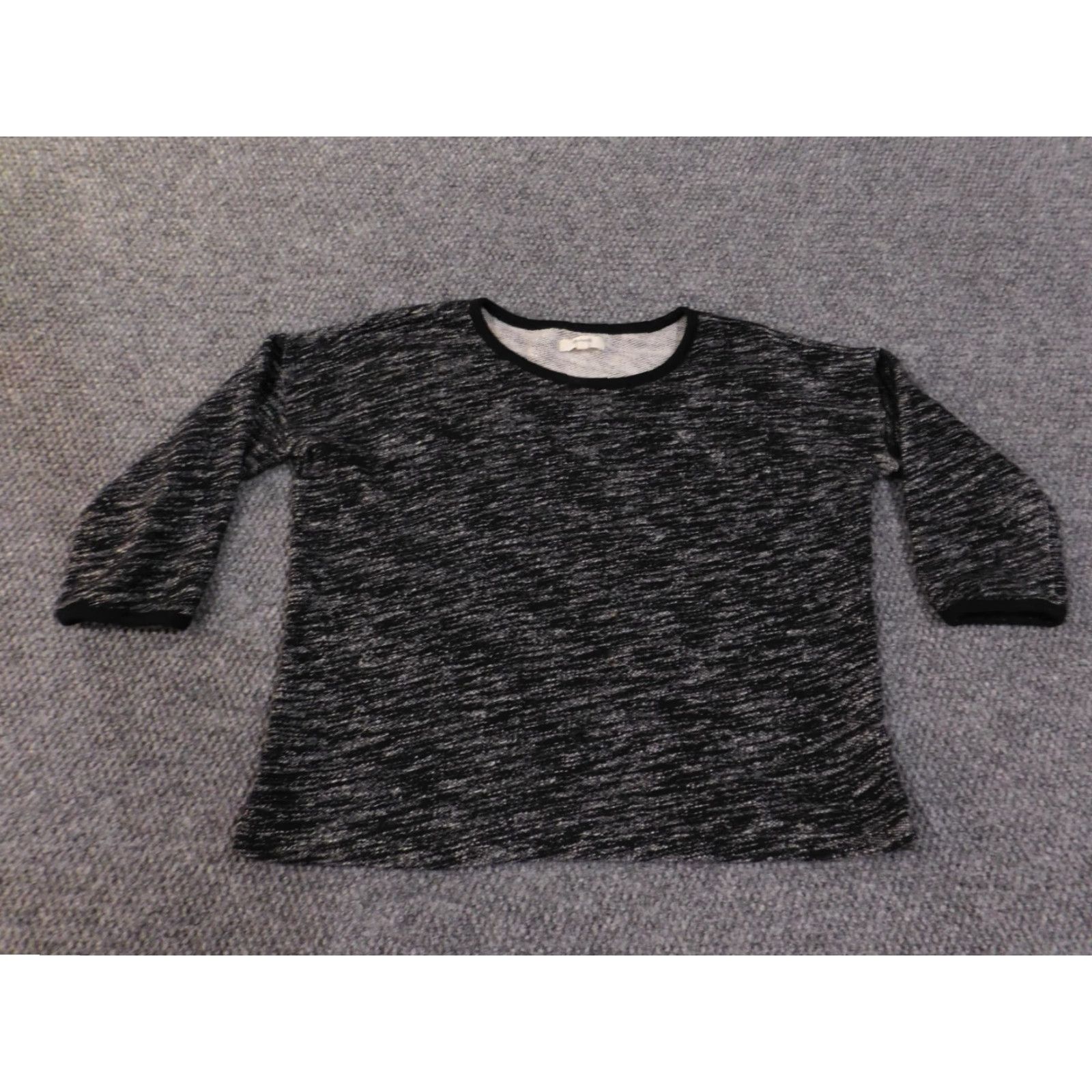 Madewell Madewell Sweater Pullover Geometric Knit Black M Women Raglan Open-Knit Long Sleeve Round Neck Stretch Logo Vintage No Size M / US 6-8 / IT 42-44 - 2 Thumbnail