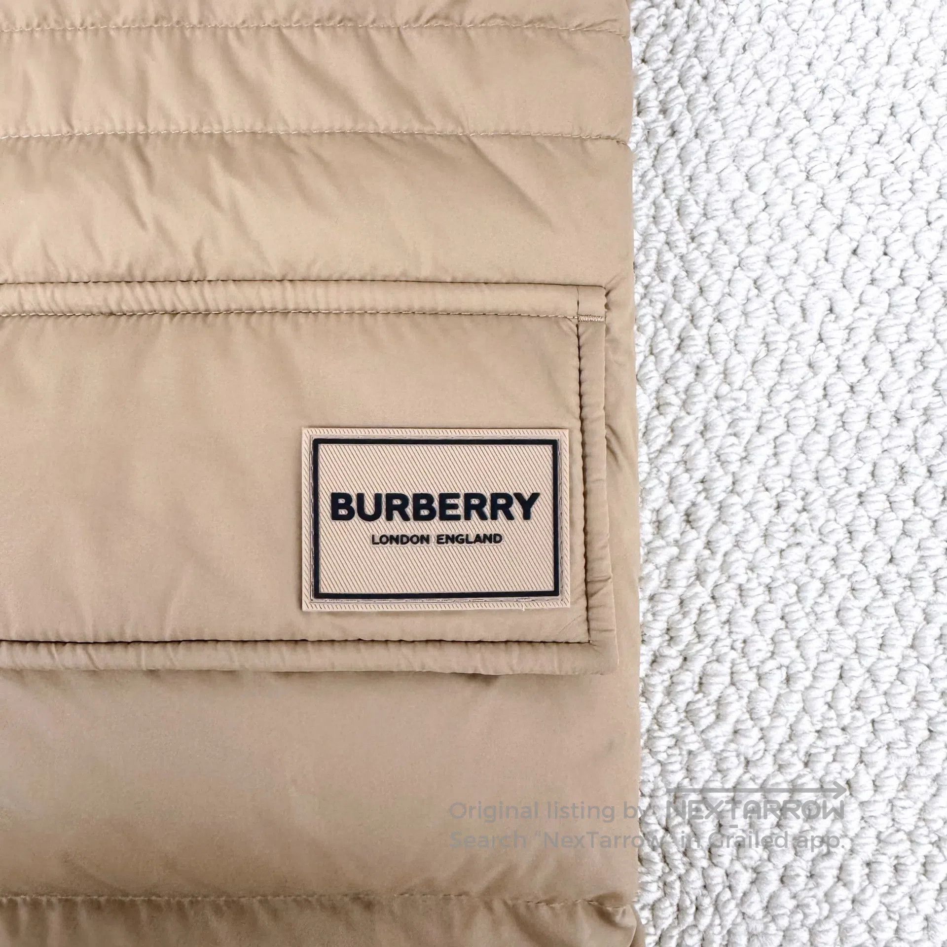 Burberry Burberry Khaki Brim Check Pattern Rubber Logo Goose Down S Size US XL / EU 56 / 4 - 4 Thumbnail
