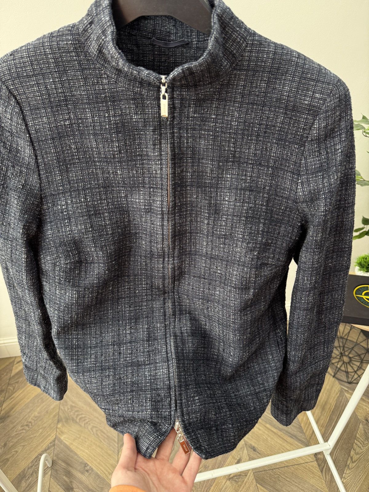Bally Vintage Bally Women’s Silk Virgin Wool Zip Jacket Size L / US 10 / IT 46 - 7 Thumbnail