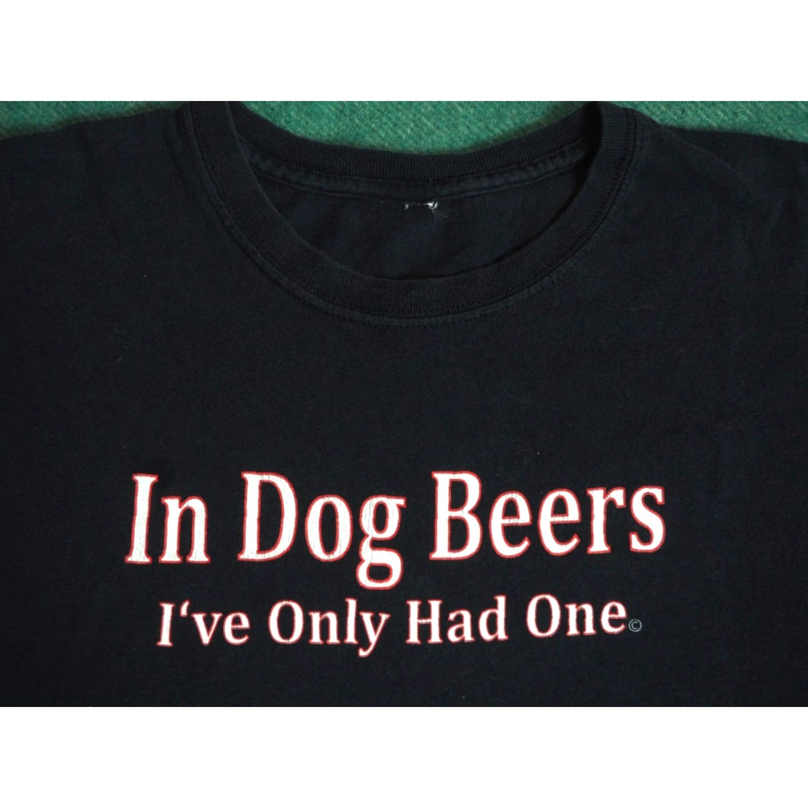 Vintage VTG Y2k 2000s Dog Beer Joke Text Humor Faded Black Tee T-Shirt Mens M VTG Size US M / EU 48-50 / 2 - 2 Thumbnail