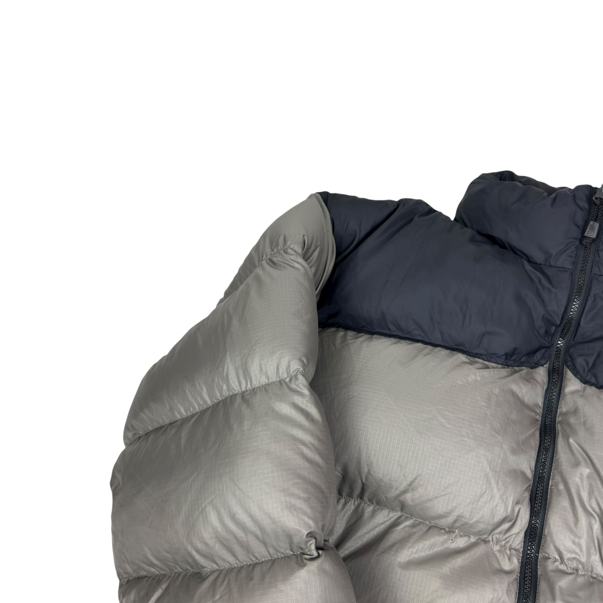 The North Face The North Face 700 Men Gray Black Full Zip Nuptse Jacket 2XL Size US XXL / EU 58 / 5 - 3 Thumbnail