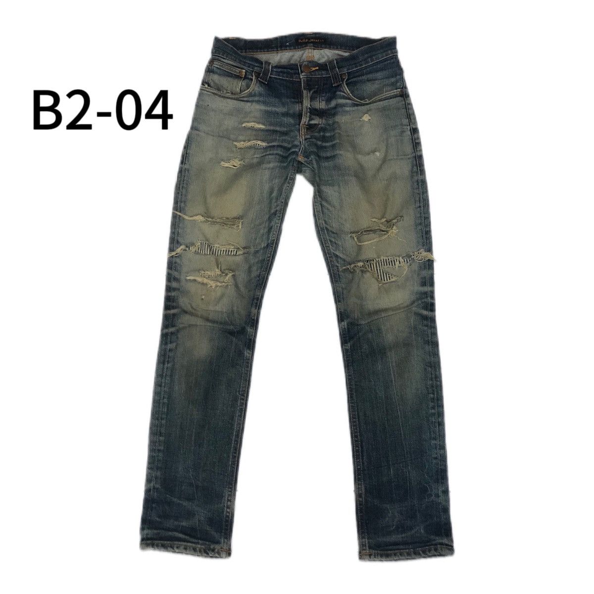 Nudie distressed 2024 denim 34x36