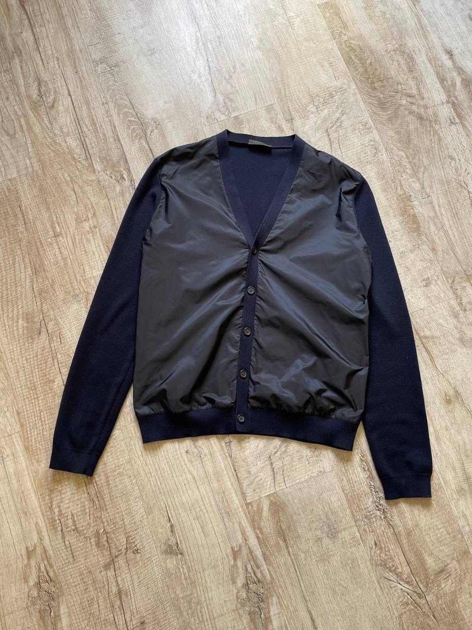 Prada Wool Cardigan Prada Nylon Size US L / EU 52-54 / 3 - 6 Thumbnail