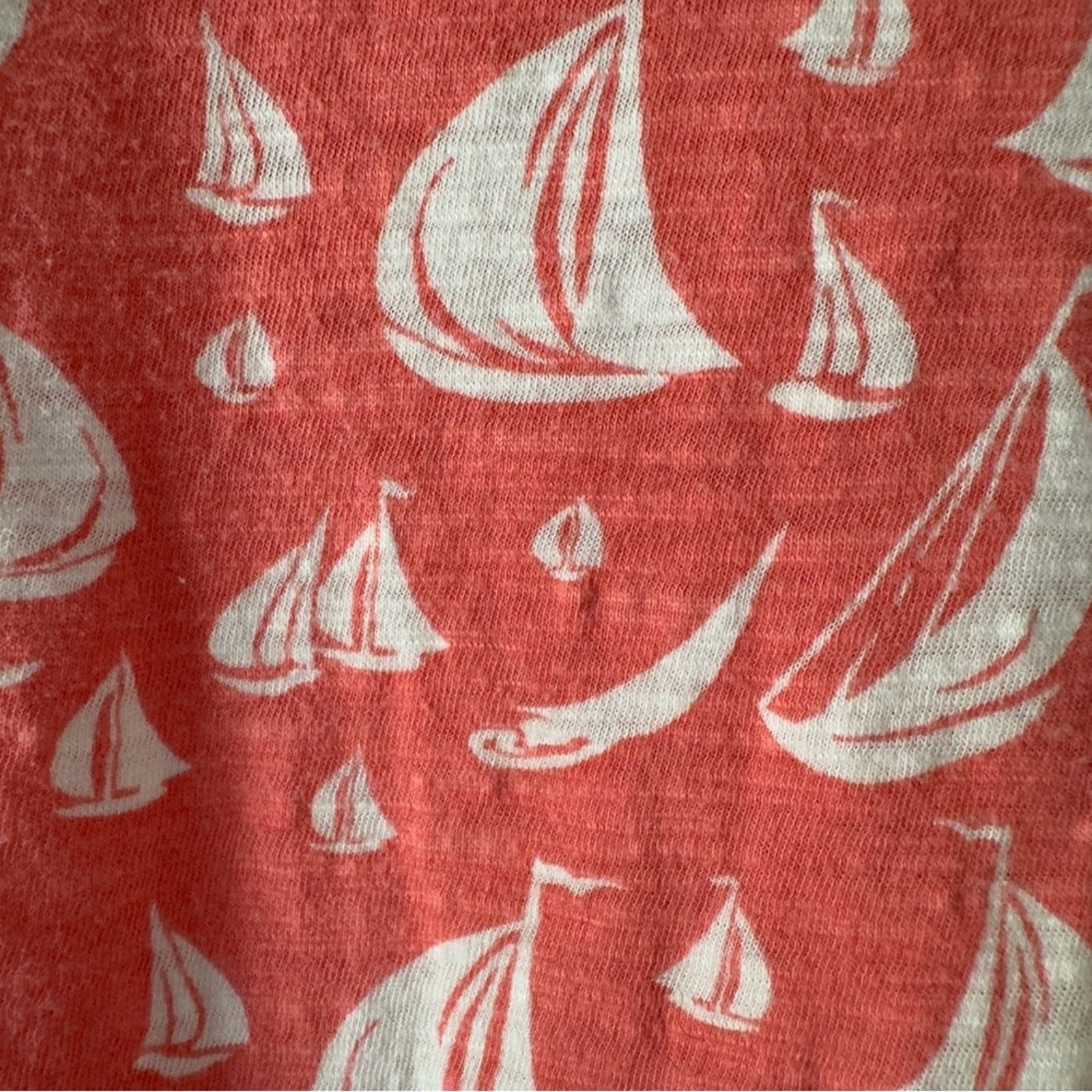 Vineyard Vines Vineyard Vines Boat Pattern Scoop Neck 3/4 sleeve top slit Size S / US 4 / IT 40 - 7 Thumbnail