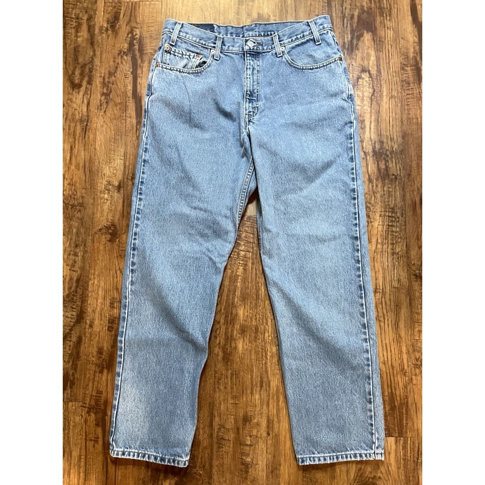 Levi's VINTAGE Levi's 550 Relaxed Fit Jeans Regular 34x31 Light Wash 90s USA Mens Jeans Size US 34 / EU 50 - 5 Thumbnail