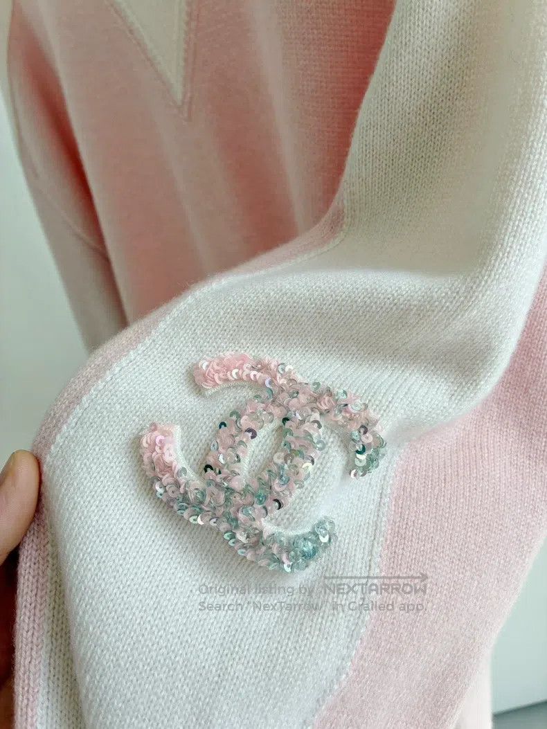 Chanel Chanel 24C pink cashmere knitted dress Size XXS / US 00 / IT 34 - 5 Thumbnail
