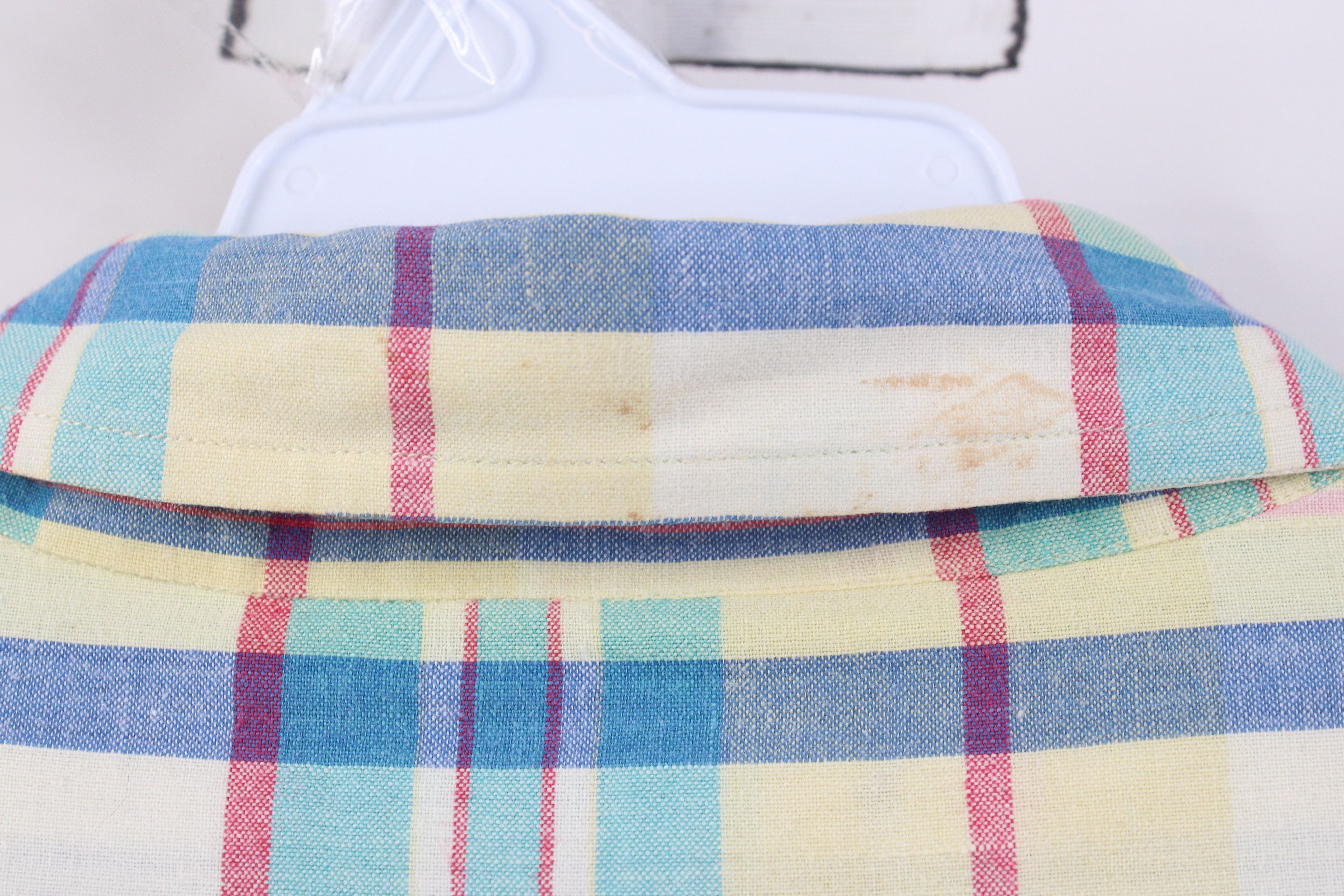 Lands' End Vintage 90s Lands End Plaid Short Sleeve Button Down Shirt Size US L / EU 52-54 / 3 - 8 Thumbnail