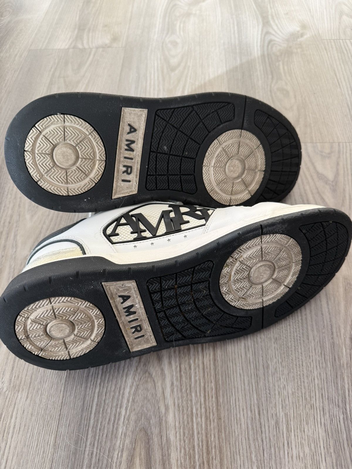 Amiri Amiri White & Black Classic Low Sneakers Size US 12 / EU 45 - 8 Thumbnail