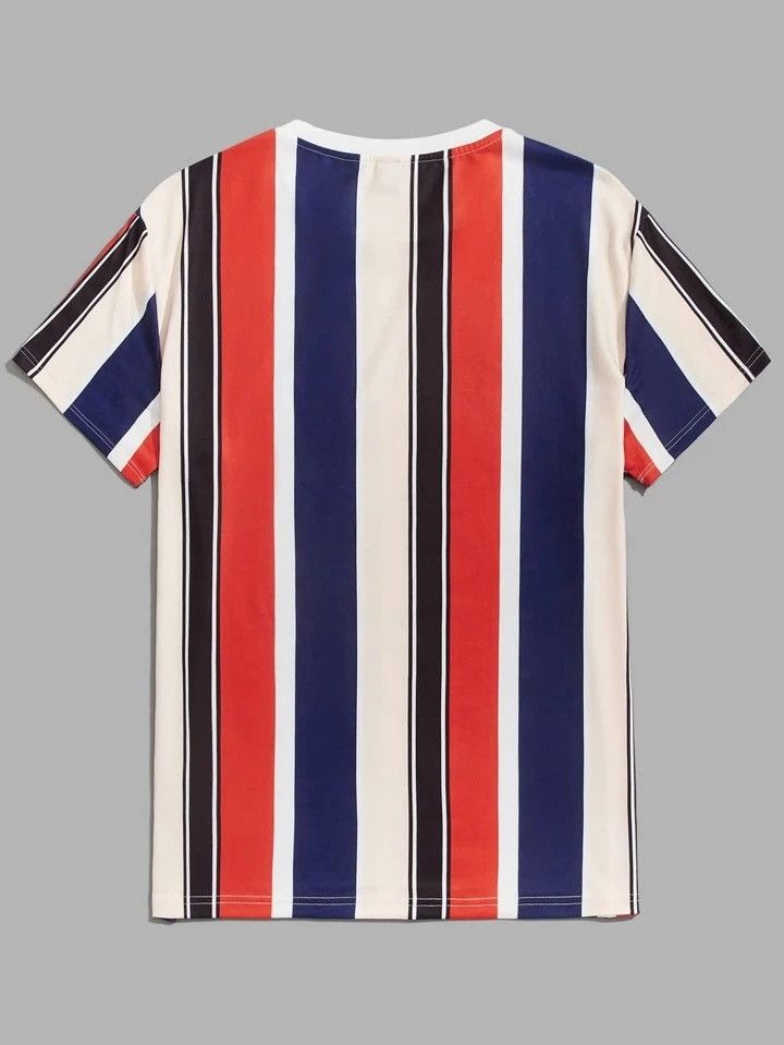 Shein Manfinity Sporsity Block Striped Letter Graphic Tees Size US M / EU 48-50 / 2 - 7 Thumbnail