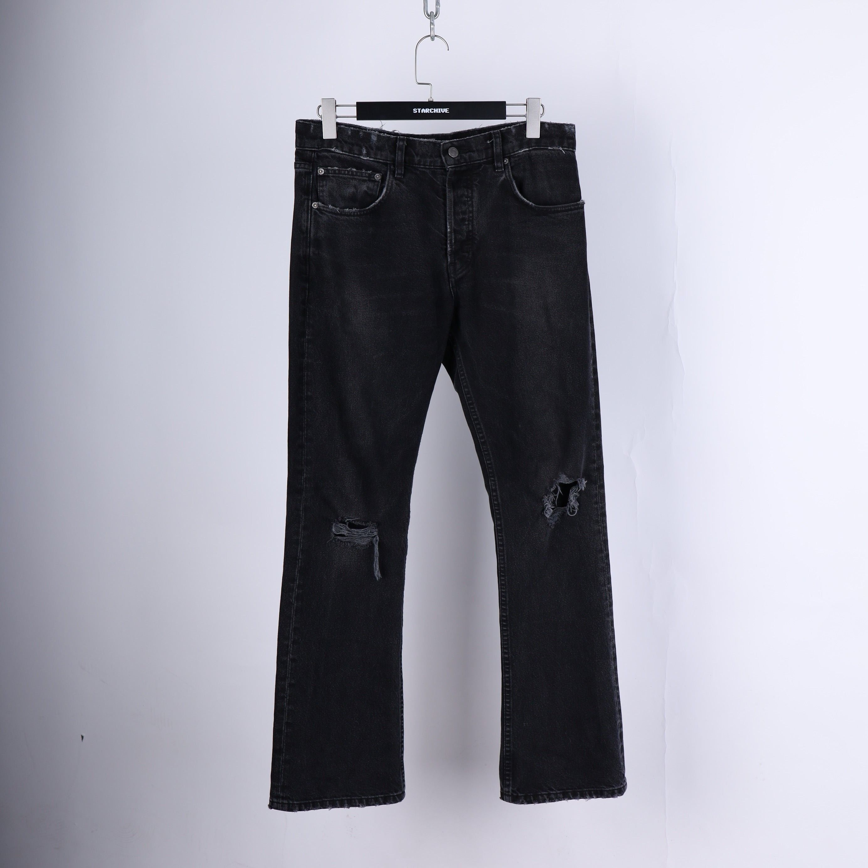 Enfants Riches Deprimes ERD DISTRESSED BLACK DENIM SZ 31 Size US 31 - 3 Thumbnail