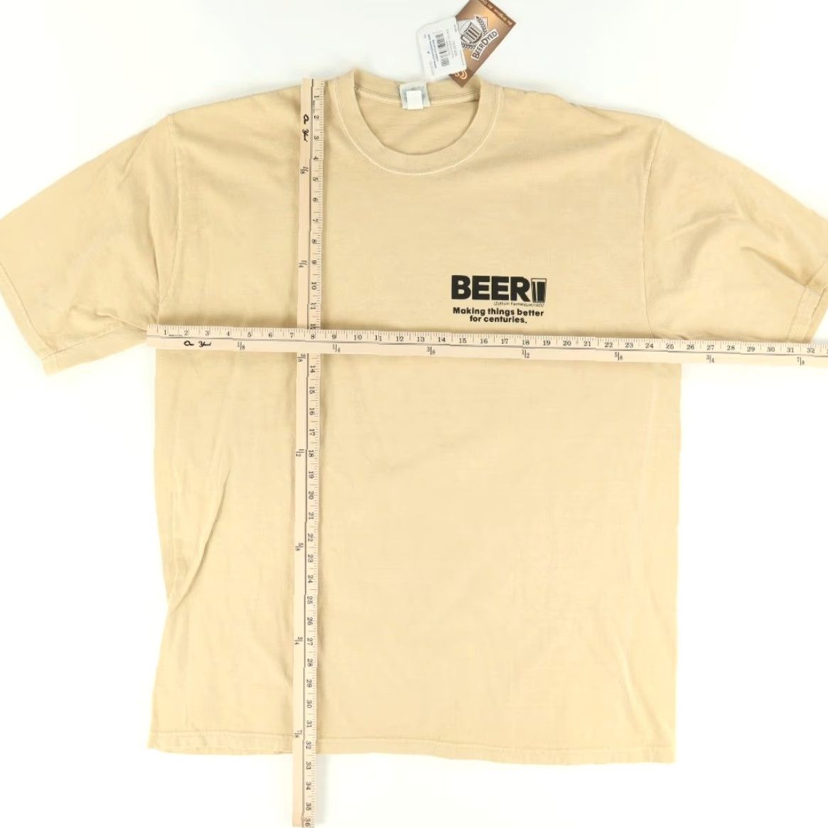 Vintage VINTAGE Cozy Shirts Shirt Men 2XL Tan Beer Dyed Solid T-Shirt VTG Size US XXL / EU 58 / 5 - 3 Thumbnail