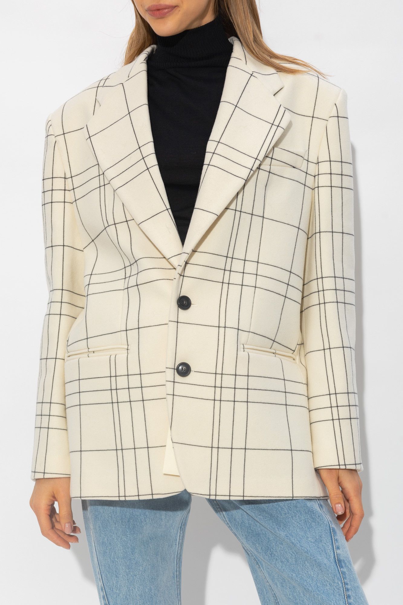 Marni o1w1db10824 Blazer in White Size XL / US 12-14 / IT 48-50 - 3 Thumbnail