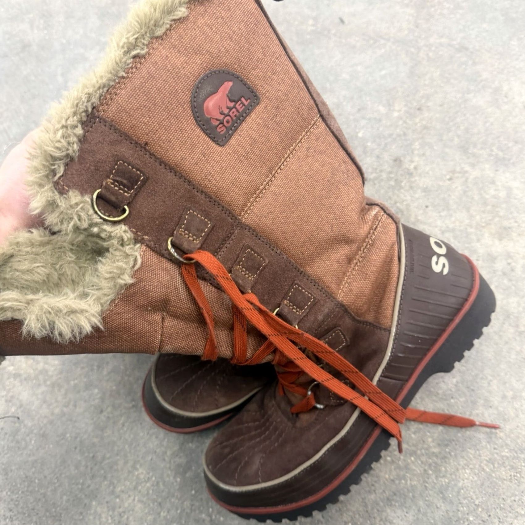 SOREL Sorel Boots Womens 8 Tivoli Fleece Winter Faux Fur Lined NL2094-256 Brown Snow Boot Womens Size M / US 6-8 / IT 42-44 - 7 Thumbnail