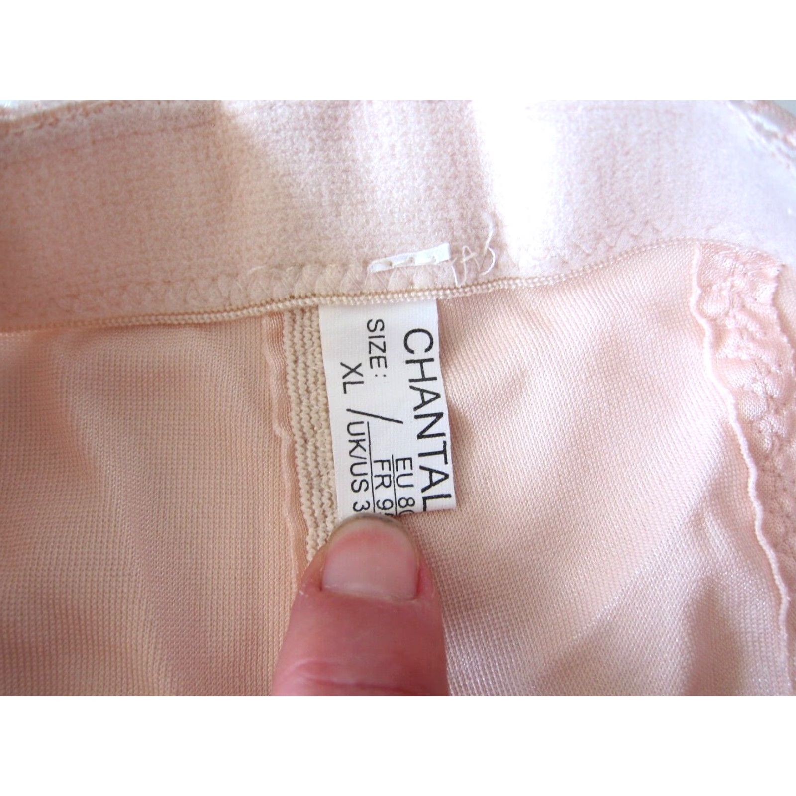 Vintage Chantal Pink Lace Stretch High Rise Waist Lingerie Compression Shorts Women XL Size 40" / US 18 - 3 Thumbnail
