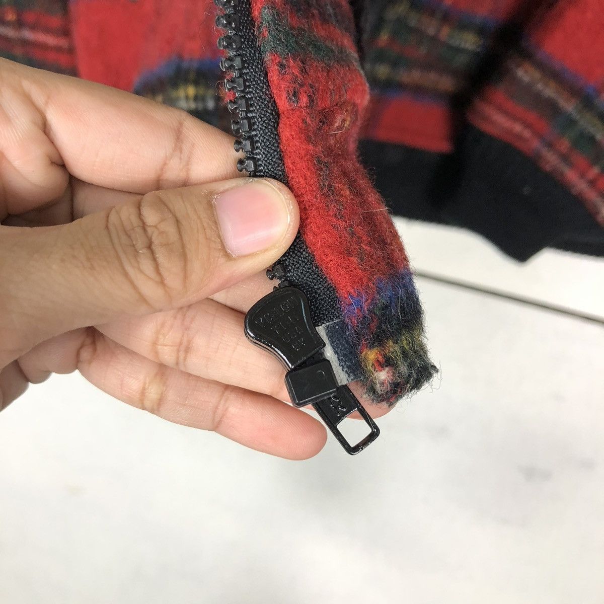 Vintage 🔥VINTAGE WOOL BOMBER JACKET MELTON USA TARTAN DESIGN CHECK Size US L / EU 52-54 / 3 - 18 Thumbnail