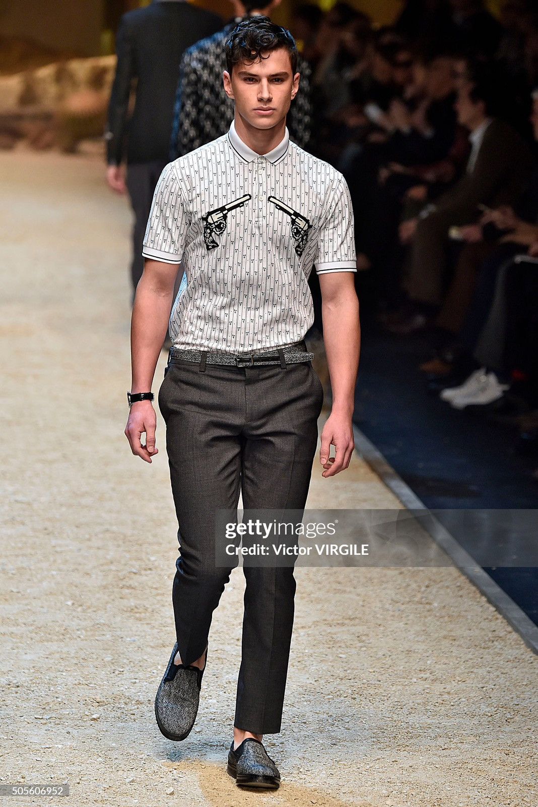 Dolce & Gabbana Dolce & Gabbana Men’s Guns Polo A/W 16 Runway Piece IT 52 Size US XL / EU 56 / 4 - 5 Thumbnail