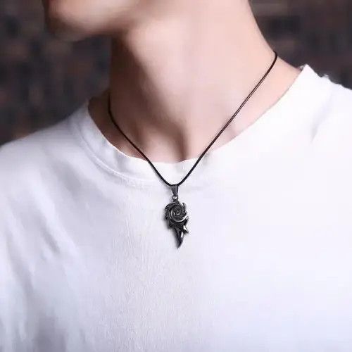 VIBE Cool Leather Chain Pendant Necklace Size ONE SIZE - 1 Thumbnail