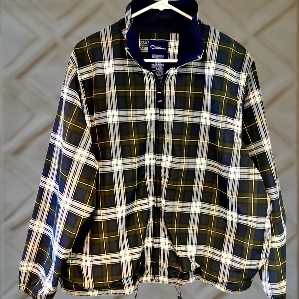 Catalina VINTAGE Catalina Tartan Plaid Windbreaker Rain Jacket Green Womens Size L Size L / US 10 / IT 46 - 1 Thumbnail