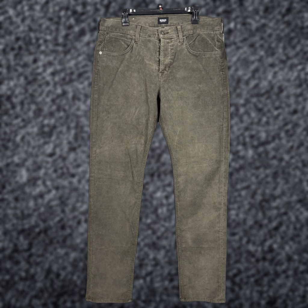 Hudson HUDSON Blake Jeans Mens 36 Olive Green Slim Straight Corduroy Pants Button Fly Jeans Size US 36 / EU 52 - 1 Thumbnail