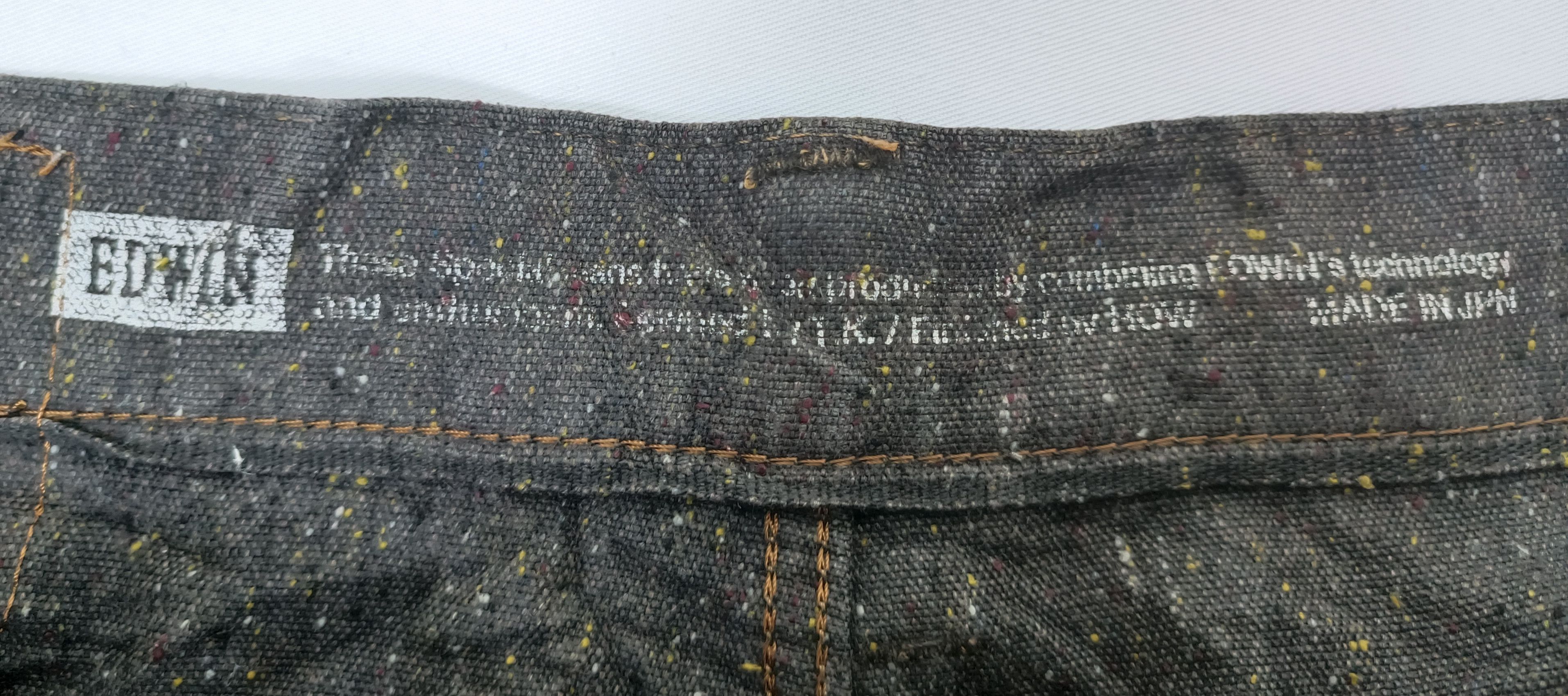 Edwin Vintage Edwin 505 Orange Tab Sun Faded Black Jeans Size US 32 / EU 48 - 12 Thumbnail