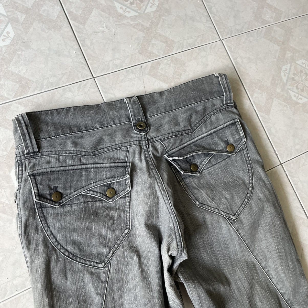 Michel Klein Flare Jeans MK Klein Herringbones Boot Cut 8 🍒 Size US 34 / EU 50 - 9 Thumbnail
