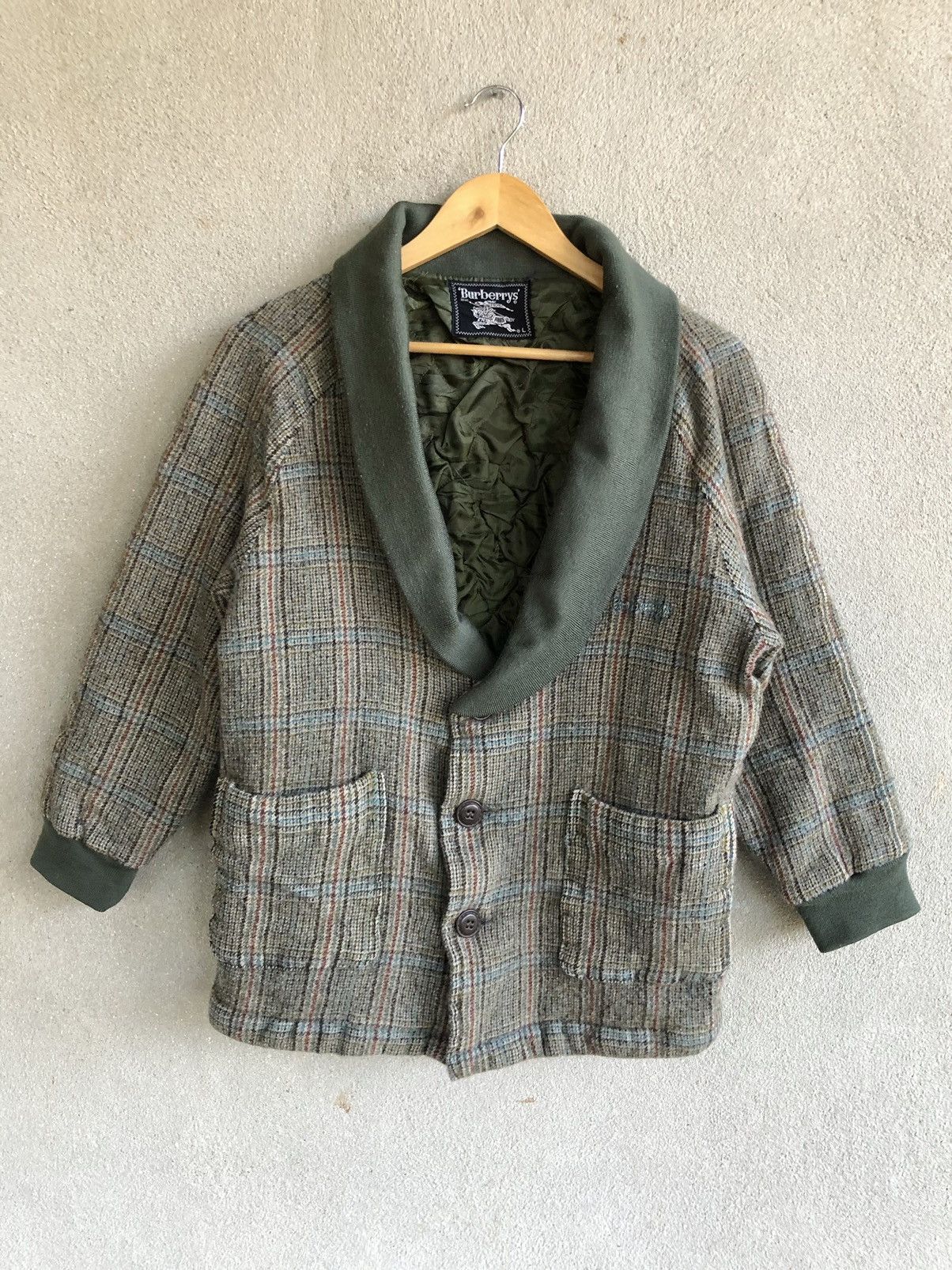 Vintage Burberrys shawl collar Wool jacket