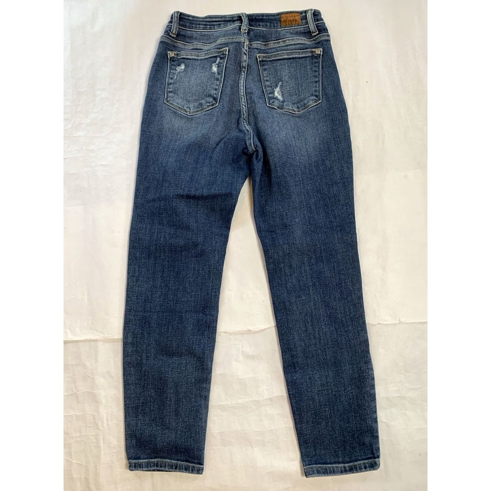 Vintage Judy Blue Jeans Woman 5/27 Boyfriend Fit Distressed Blue Denim 5-Pocket Regular Size 27 Vintage No Women Jeans Size 27" / US 4 / IT 40 - 2 Thumbnail