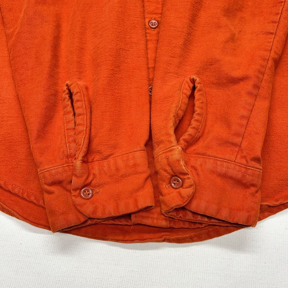 Vintage VTG Mr Leggs Flannel Shirt Orange Chamois Button Up Pocket Size US M / EU 48-50 / 2 - 8 Thumbnail