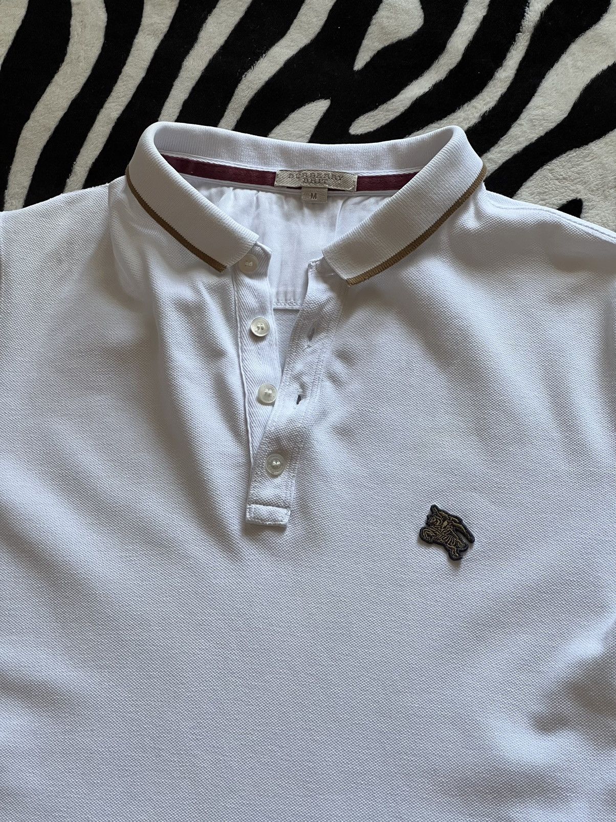 Burberry Burberry Brit polo t-shirt white mens logo Size US M / EU 48-50 / 2 - 8 Thumbnail