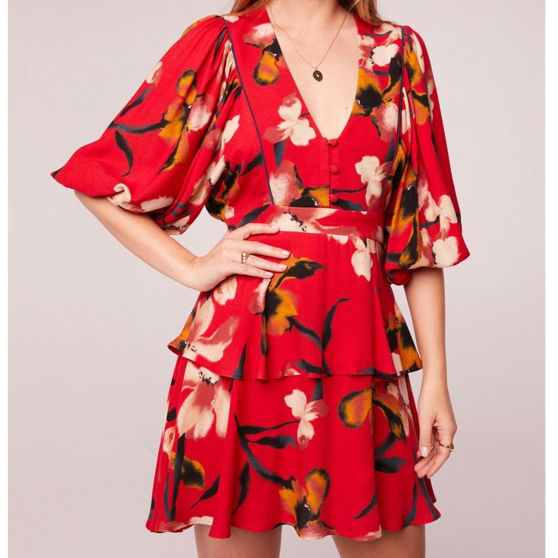 Other NWT Band of the Free Dolly Floral Puff Sleeve Dress Sz. S Size S / US 4 / IT 40 - 2 Thumbnail
